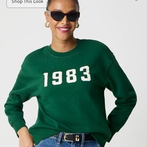 J Crew Factory "1983" sweatshirt CL511 Size 2X NWT Green
